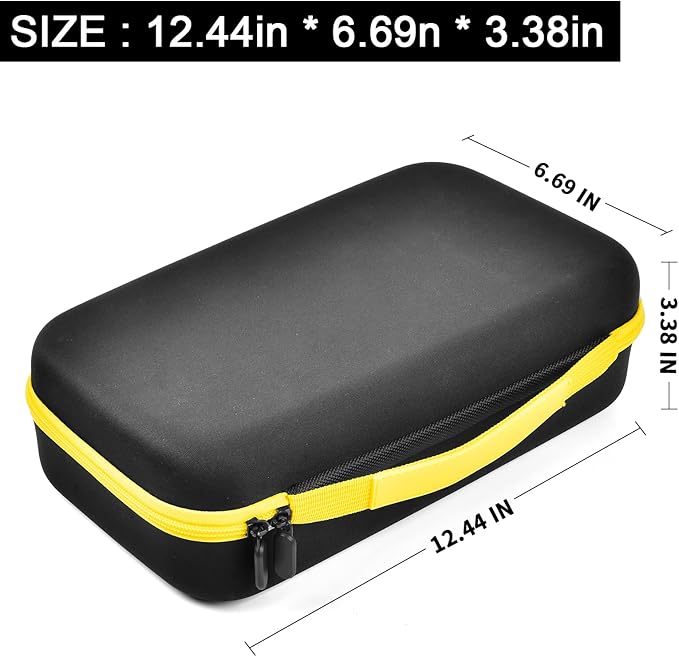 ANKHOH Walkie Talkie Case Holder for 50 Channel GMRS Two-Way Radio, Long Range Handheld Mobile Radios Hard Storage Carrying Box for Rechargeable Batteries, Charger and Headset, Yellow(Bag Only)