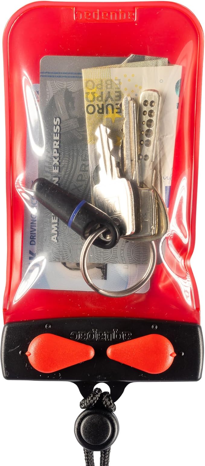 Aquapac KEYMASTER Red – Protect and Carry Keys, Cards and Small Valuables up to 10m or 30 feet