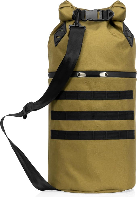 ~ AQUA RT Dry Bag~ Water-Proof Faraday Dry Bag for Laptops, Tablets, and Mid-Size Electronics ~ Tracking/Hacking Defense ~ Coyote Brown