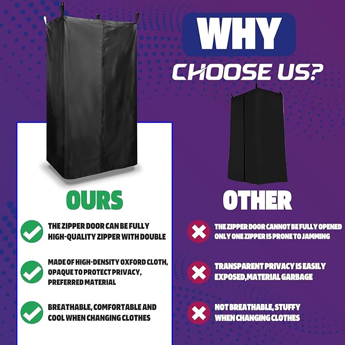 Privacy Tent for Boat, Portable Changing Room, Polyester Tent with Zipper, Suitable for Pontoon Boat Mall Studio Dressing Room 27" W x 30" D x 72" H