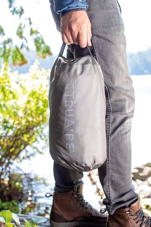 Intex 64097EP TruAire Luxury Camping Mat: Inflatable Sleeping Pad – Durable Outdoor Use – Puncture-Resistant – Includes QuickFill Air Pump – 300lb Weight Capacity