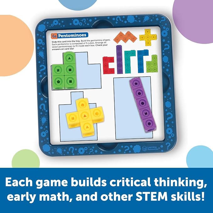 Learning Resources MathLink Cubes Brain Puzzle Challenge