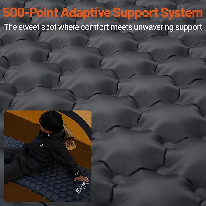 Himalaya Self-Inflating Sleeping Mats for Camping, 5.4 R-Value, Withstand -20°C (-4°F), 7-Layers, Lightweight Waterproof Compact Camping Air Mattress Pad Backpacking Sleep Pad Hiking Essentials