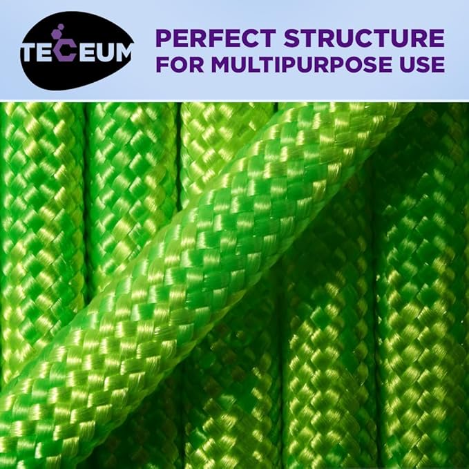 TECEUM Heavy Duty Rope 1000 – 1000ft / 200ft / 100ft / 50ft – 40+ Colors – Utility Rope for Survival & Camping Gear – Nylon String, Camping Rope, para Cord, Utility Nylon Rope, Tent Cord