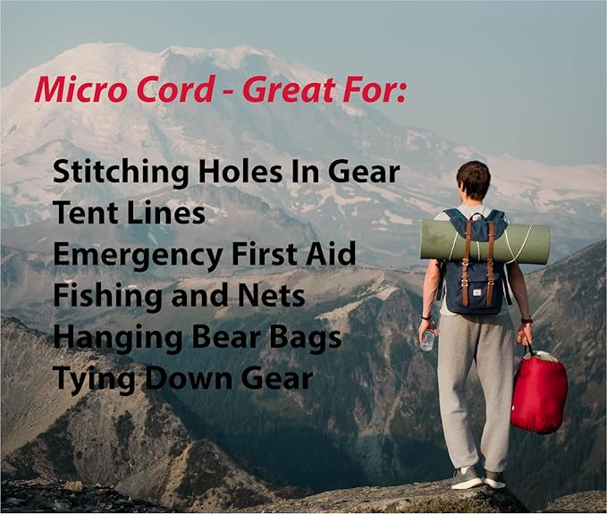 BORED? PARACORD! Nylon Micro Cord - 125 or 1000 Foot Spool Options - 70+ Colors and Patterns - 1.18mm Cord
