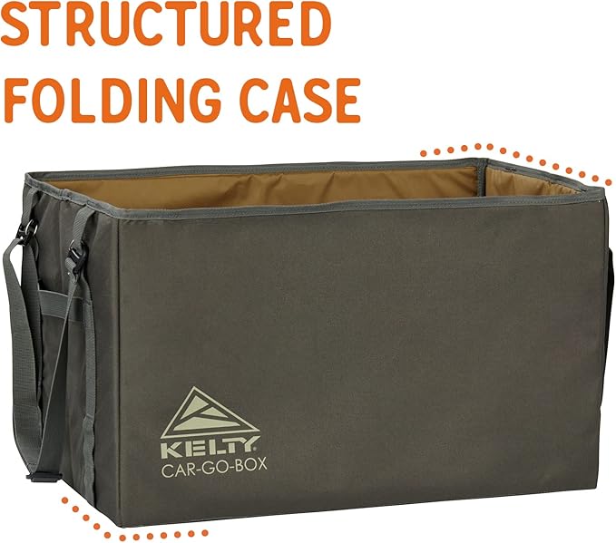Kelty CAR-GO-Box – Camping, Tailgating, Travel Organization Kit for Trucks, Vans, SUVs, Cars – Color Coded Packing Cubes, Rugged Fabric, 45L