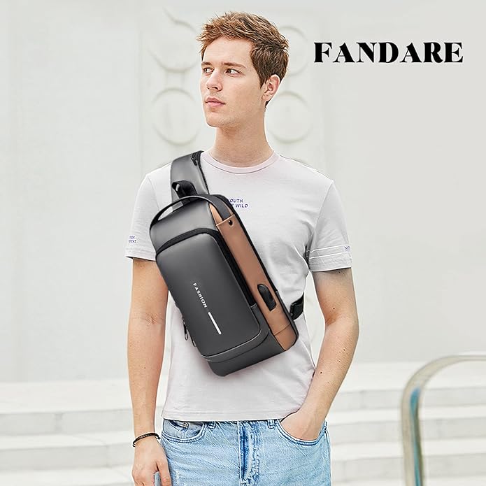 Anti-theft Chest Bag Business Shoulder Bags Satchel Bag with USB