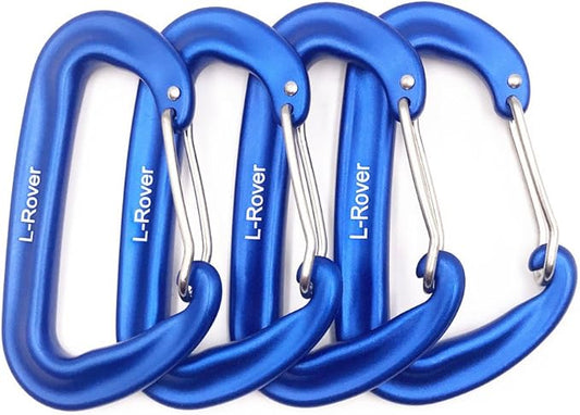 Carabiner,12KN Lightweight Heavy Duty Carabiner Clips,Aluminium Wiregate Caribeaners for Hammocks,Camping, Key Chains, Outdoor and Gym etc,Hiking & Utility