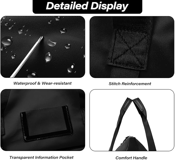 Gym Bag for Women, Yoga Mat Bag with Shoes Compartment & Wet Dry Pockets & Adjustable Yoga Mat Holder