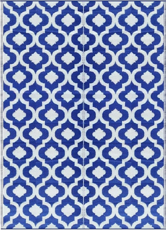 BalajeesUSA Outdoor Rug - 5x7 feet, Multi Color, Reversible, Portable, for Camping picnic, Waterproof, Plastic straw patio rugs, RV camper mat 477