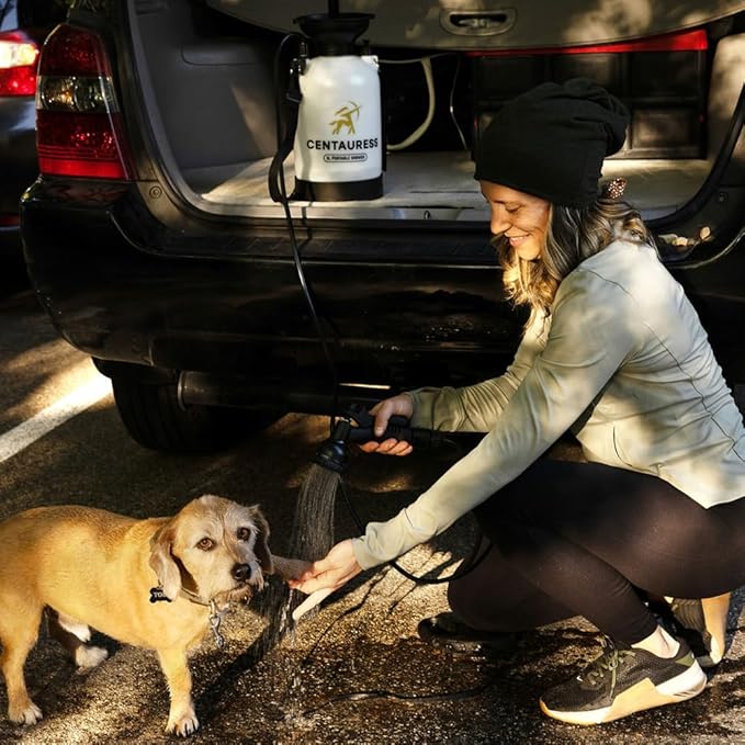 Portable Camping Shower Pump w/ Showerhead Holder and Safety Valve (45 PSI) - Portable Shower for Camping - Surf Rinse Kit - Beach Shower Pump – Camp Shower Kit - Portable Outdoor Shower Camping