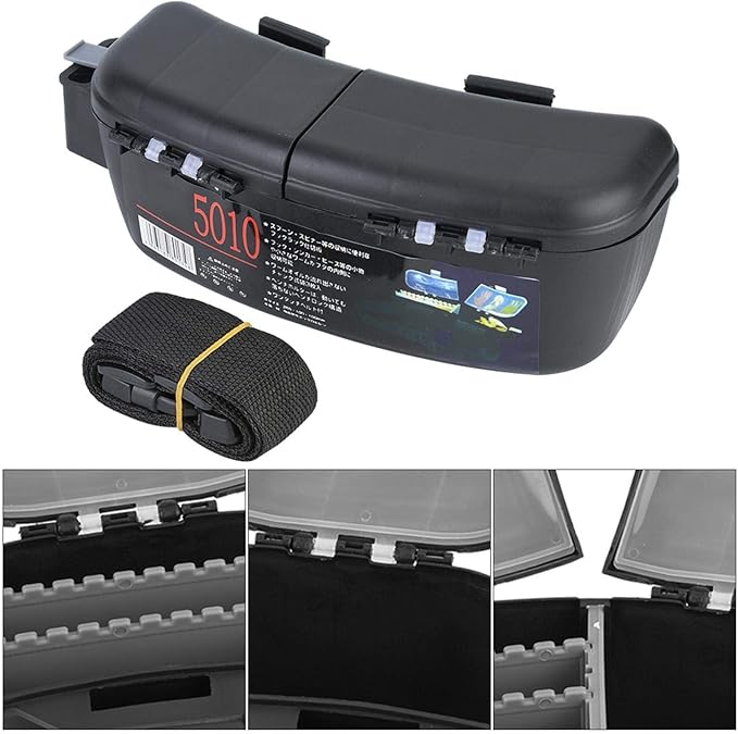 Niiyen Fishing Waist Bag, Portable Multi-Functional Fishing Tackle Organizer Box Waist Bag, for Lures Baits Hook, Fishing Bait Waist Fishing Bait Waist Box, Fishing Gear