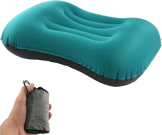 SUNYAO Ultralight Inflatable Camping Pillows - Compressible, Compact, Inflatable, Comfortable, Ergonomic Pillow for Neck & Lumbar Support While Camping,Backpacking,Hiking