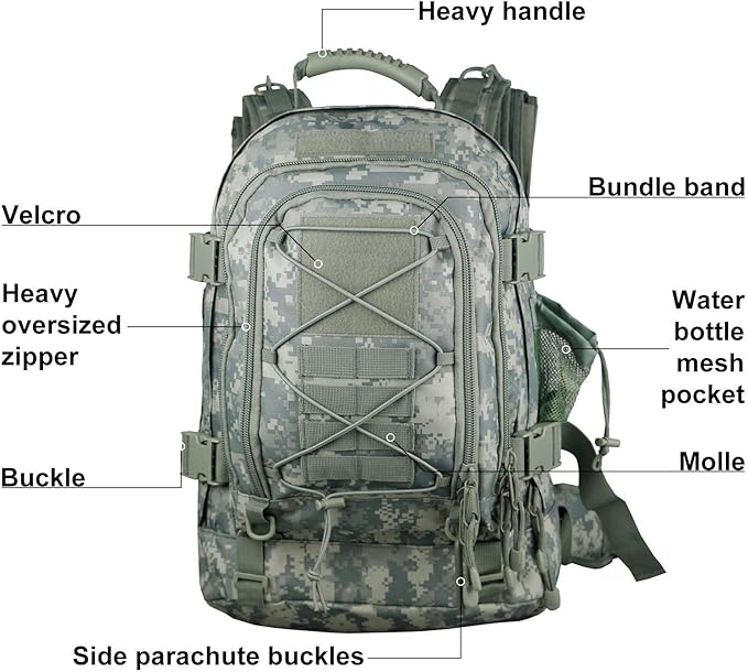 Tactical Backpack Military Army Daypack - Assault Pack for Men Molle Backpacks Bug Out Bag 3 Day Pack for Hiking