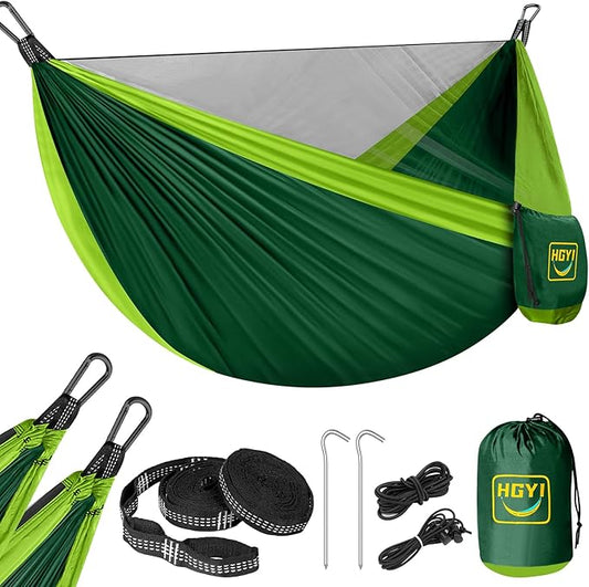 Camping Hammock Mosquito Net,Double & Single Portable Hammocks Hammocks with 2 Tree Straps,Hammock Tent for Travel Camping,Camping Accessories for Indoor Outdoor Hiking Backpacking Backyard Beach