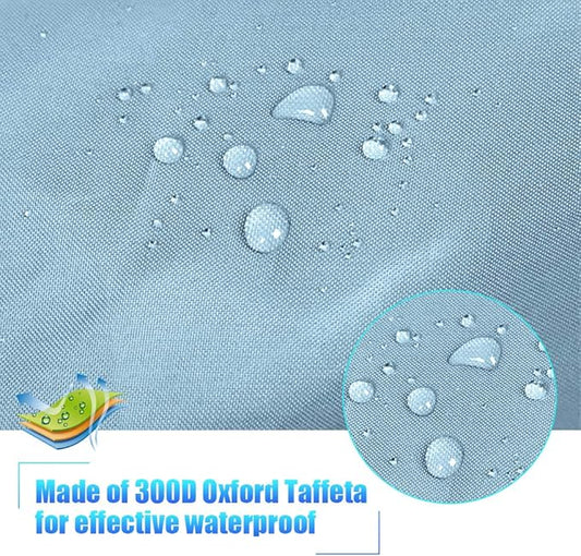 7.8-18ft Waterproof Kayak Canoe Cover-Storage Dust Cover UV Protection Sunblock Shield for Fishing Boat/Kayak/Canoe 7 Sizes [Choose Color] (Light Blue(Upgraded), Suitable for 10.8-12ft Kayak)
