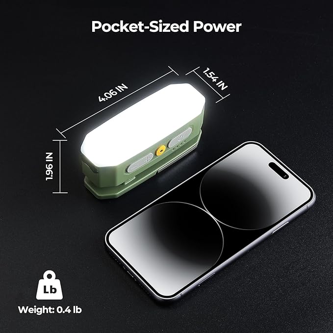 BougeRV Movable Area Light, Rechargeable Camping Lantern, 3200mAh Portable Camping Light, IP65 Waterproof, Camp Lamp for Tent, Power Outages, Emergency, Outdoor