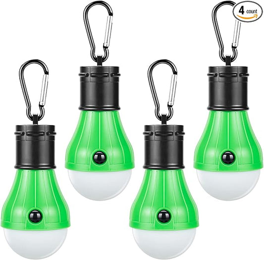 Doukey Portable Camping Lanterns [4 Pack] LED Tent Lanterns Emergency Light for Backpacking, Hiking, Hurricane Outage