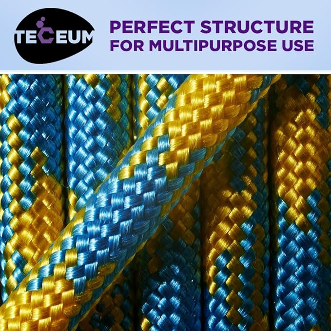 TECEUM Heavy Duty Rope 1000 – 1000ft / 200ft / 100ft / 50ft – 40+ Colors – Utility Rope for Survival & Camping Gear – Nylon String, Camping Rope, para Cord, Utility Nylon Rope, Tent Cord