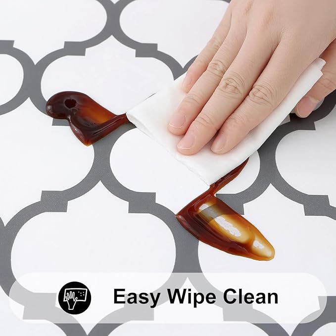 Smiry Rectangle Picnic Table Cover, Waterproof Elastic Fitted Camping Tablecloths for 4 Foot Tables, Wipeable Flannel Backed Vinyl Tablecloth Protector for Indoor, Outdoor (White, 24x48 Inches)