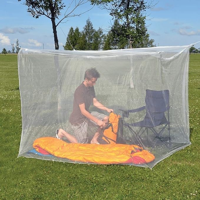 Coghlan's Single Wide Rectangular Mosquito Net, Green, Single Wide / 240-mesh