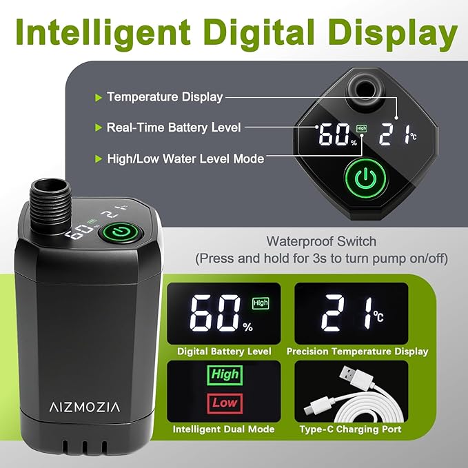 Rechargeable Camping Shower Pump, 9000mAh Portable Shower for Camping, 4 Sprayer Modes Electric Outdoor Shower Head IPX7 Waterproof USB Battery Powered Kit with 5 Gallon Bucket&Foot Pad