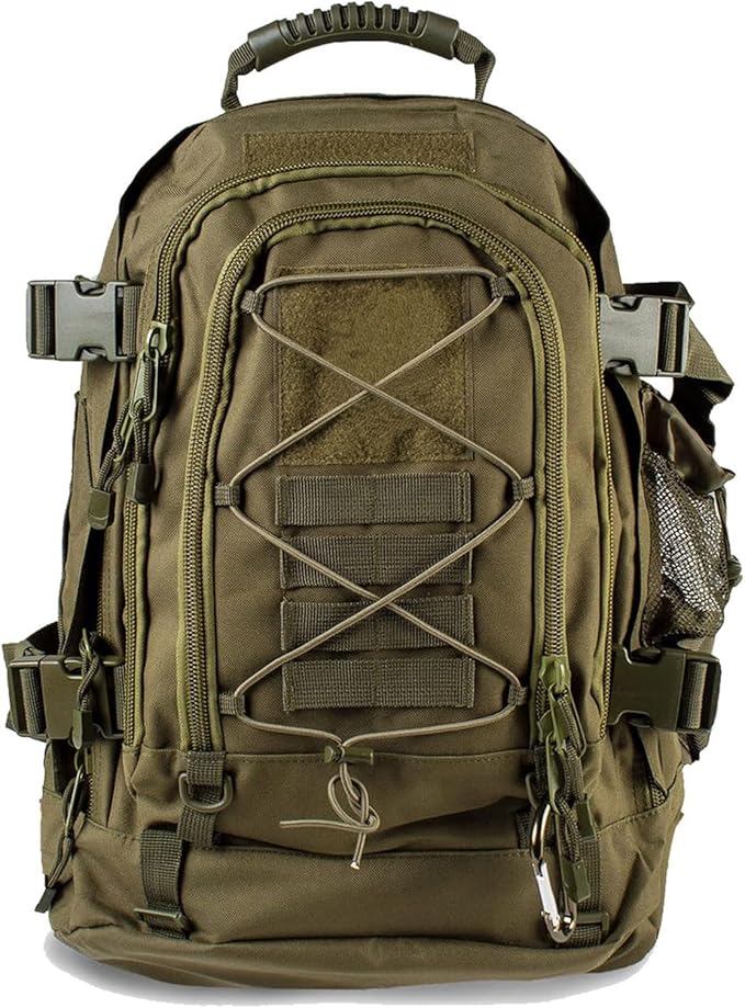 Tactical Backpack Military Army Daypack - Assault Pack for Men Molle Backpacks Bug Out Bag 3 Day Pack for Hiking Camping Travel Hunting Rucksack Trekking Green