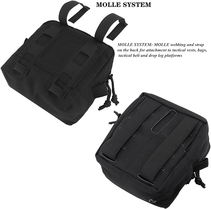 Tactical Molle Pouch Compact EDC Utility Gadget Pouch Waist Bags Sundries Storage Admin Organize Gear Gadget for Military Backpack Vest