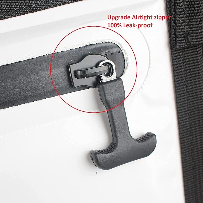 Buffalo Gear Insulated Fish Cooler - Leakproof Kill Bag with 2 Reusable Cooler Ice Packs - Portable Waterproof Zipper