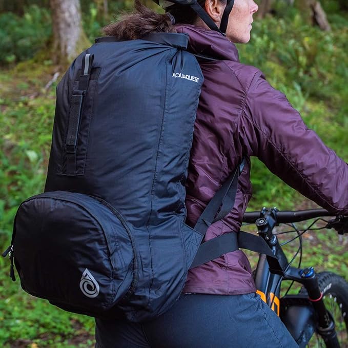 AquaQuest Himal Backpack - 100% Waterproof 30L Dry Bag - Lightweight - Blue, Black