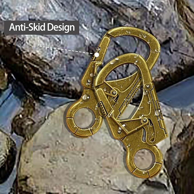 Ahiller Muscular Carabiner Hook，3.1" Alloy Thick Keychain Clip for Man, Outdoor Camping, Hiking Accessories, Key Ring