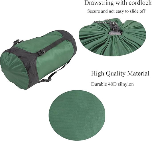 Compression Stuff Sack, 5L/8L/18L/25L/35L Lightweight Sleeping Bags Storage Compression Sack, More 40% Storage for Camping, Hiking, Backpacking Trip