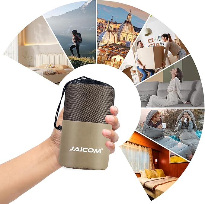 Sleeping Bag Liner, Travel Sheets & Adult Sleep Sack, Ultralight and Portable Summer Sleeping Bag - Ideal for Backpacking, Hotels and Hostels, Business Trips, Camping