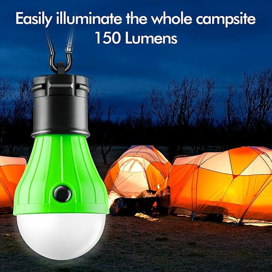 Tent Lamp 4 Packs Portable LED Tent Lights Clip Hook Hurricane Emergency Lights LED Camping Lights Bulb Camping Lanterns Camping Equipment for Camping Hiking Backpacking Outage