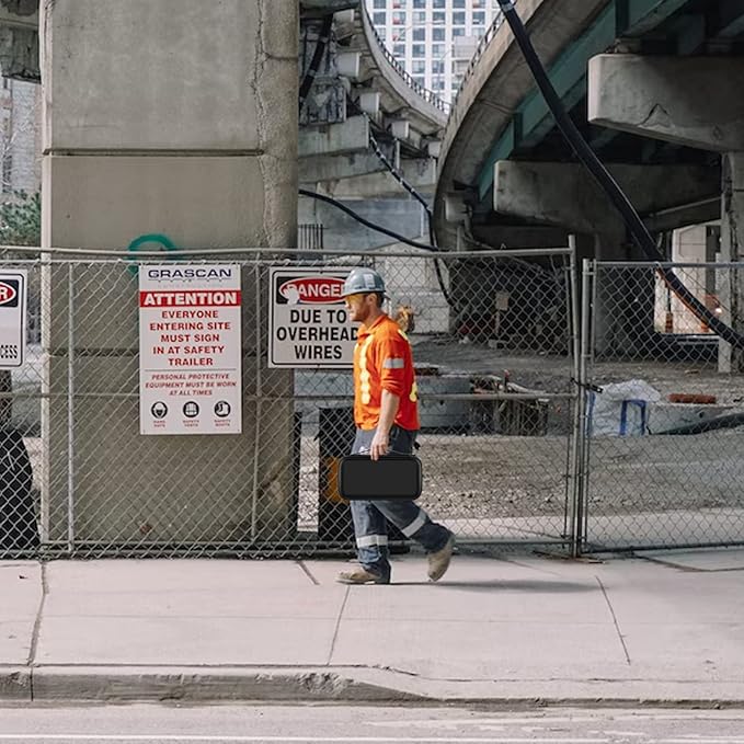 ANKHOH Walkie Talkie Case Holder for 50 Channel GMRS Two-Way Radio, Long Range Handheld Mobile Radios Hard Storage Carrying Box for Rechargeable Batteries, Charger and Headset, Black(Bag Only)