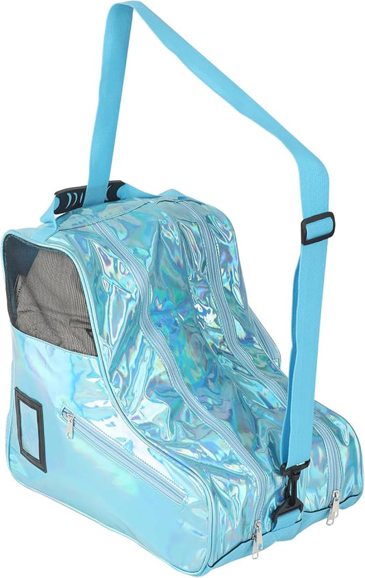 Roller Skate Bag Inline Skates Bag Stylish Large Capacity Ice Skate Bags Figure Skating Bag Waterproof Ice Skate Bag for Women with Adjustable Strap Roller Skate Accessories