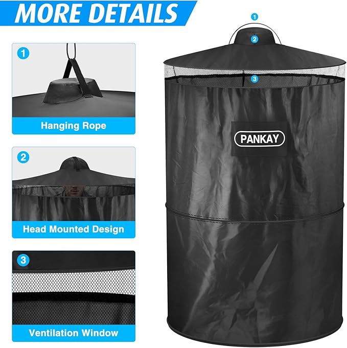 PANKAY Pop Up Privacy Tent, Portable Outdoor Camping Bathroom Toilet Tent, Collapsible Shelter for Camping & Emergency – Lightweight & Sturdy, Easy Set Up, Foldable - with Carry Bag