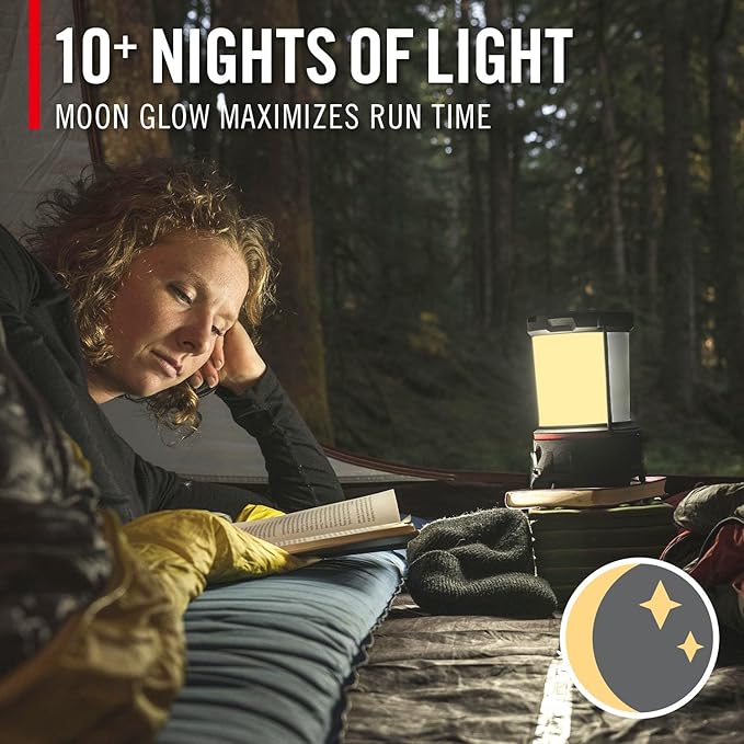 COAST EAL55R Dual Color LED Emergency Light, 3000 Lumen, 10+ Nights of Light, Variable Light Control, Durable for Outdoor & Survival, Black