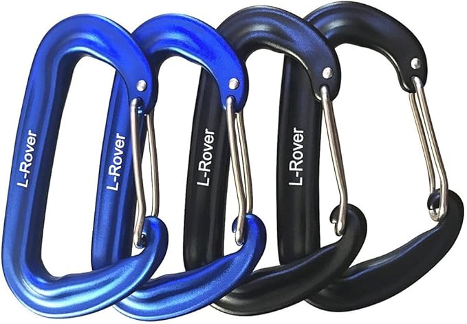 Carabiner,12KN Lightweight Heavy Duty Carabiner Clips,Aluminium Wiregate Caribeaners for Hammocks,Camping, Key Chains, Outdoor and Gym etc,Hiking & Utility