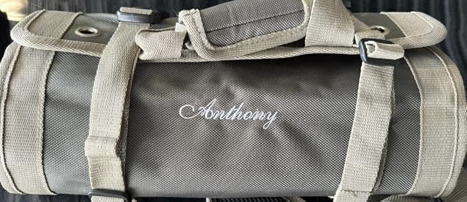 The Ryker PRO Roll Up Tool Bag Organizer - Personalized Customized Name Gifts for Him/Men/Dad Gifts Roll Up Small Tool Bag Organizer Tools Bags gift for Mechanic, Electrician & Hobbyist