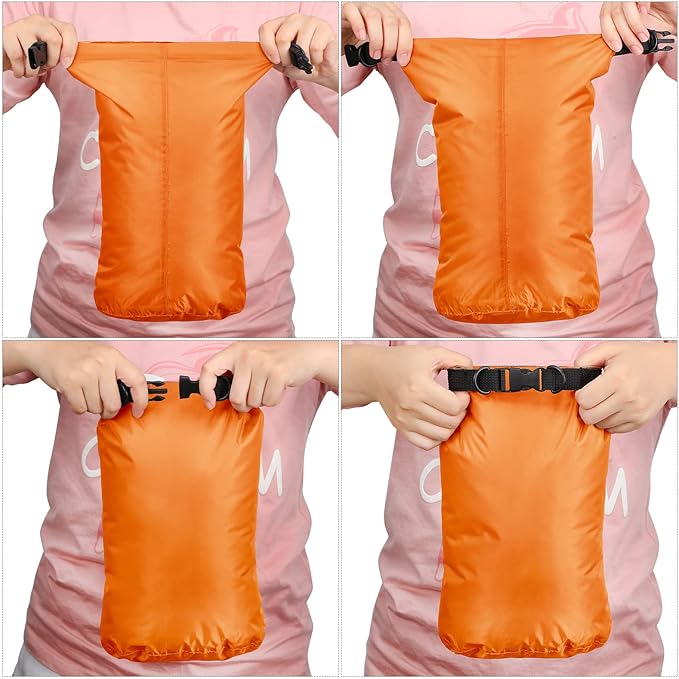 Shappy 6 Pcs Waterproof Dry Bag Set 6 Size Lightweight Sack and Long Adjustable Shoulder Strap 20/15/10/8/5/3l Outdoor Keep Gear Stuff Sack for Backpacking Boating Hiking Camping
