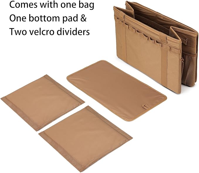 Tactical Camping Storage Bag - 46L Utility Tote Bag Trunk Organizer (Coyote Brown)