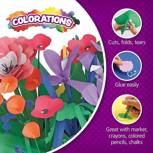 Colorations Construction Paper,Sky Blue,9 inches x 12 inches,200 Sheets,Heavyweight Construction Paper,Crafts,Art,Kids Art,Painting,Coloring,Drawing,Creating,Paper,Art Project,All Purpose