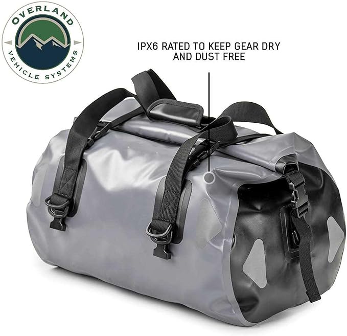 Overland Vehicle Systems Portable Dry Storage Bags (42 Quart Capacity) - Premium 1000D Construction - IPX6 Rated Waterproof Dry Bag - Heavy Duty Buckles with Robust Nylon Straps