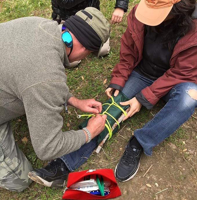 AOUTACC 12 Pack First Aid Kit Empty Bag, Travel Empty First Aid Kit Pouch Bag for Emergency at Home, Office, Car, Outdoors, Boat, Camping, Hiking(Bag Only)