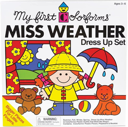 Colorforms Stickers for Kids, My First Colorforms, Miss Weather Dress Up Set - Arts and Crafts, Toddler Stickers, Scrapbook Stickers, Kids Crafts, Kids Stickers, Stickers for Girls Ages 3+