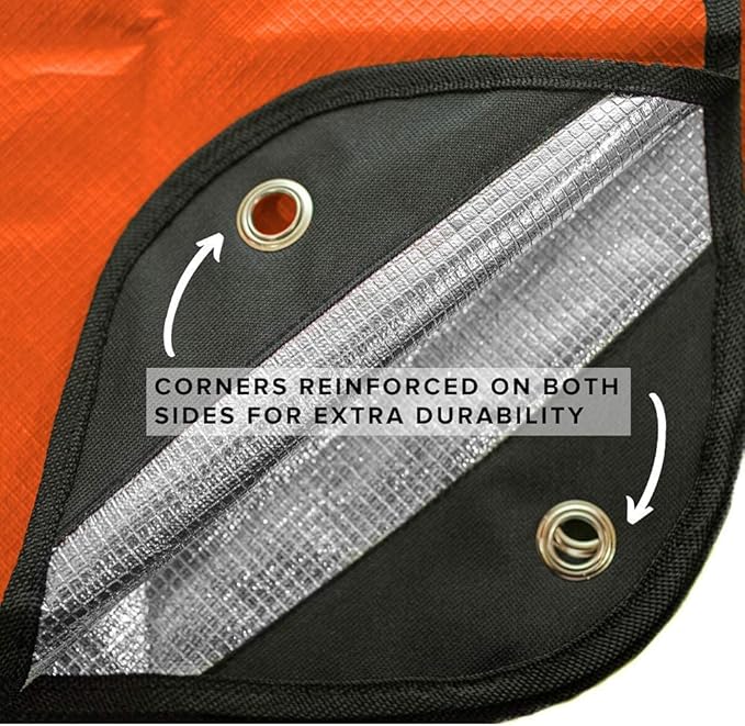 Arcturus Heavy Duty Survival Blanket – Insulated Thermal Reflective Tarp - 60" x 82". All-Weather, Reusable Emergency Blanket for Car or Camping (Orange)