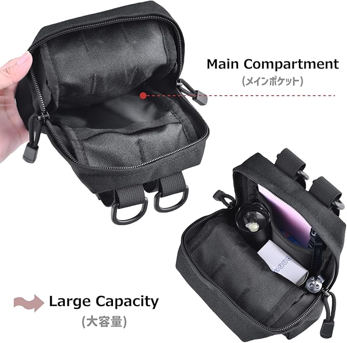 Azarxis Molle Pouches, Tactical Compact EDC Small Utility Pouch Waist Bags Sundries Storage Admin Organize Gear Gadget for Military Backpack