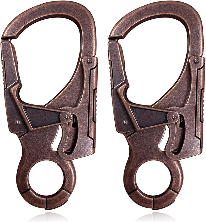 Ahiller Muscular Carabiner Hook，3.1" Alloy Thick Keychain Clip for Man, Outdoor Camping, Hiking Accessories, Key Ring