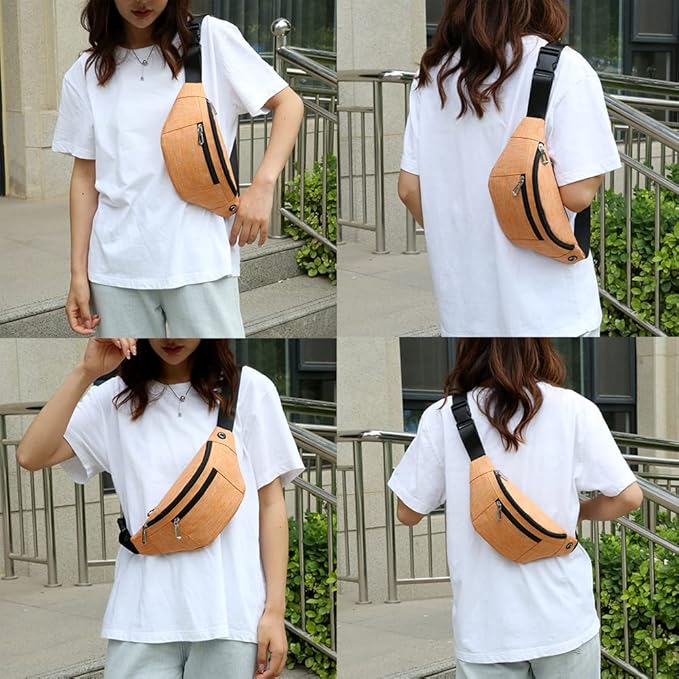 Fanny Pack for Men & Women, Fashion Waterproof Waist Packs with Adjustable Belt, Casual Bag Bum Bags for Travel Sports Running.